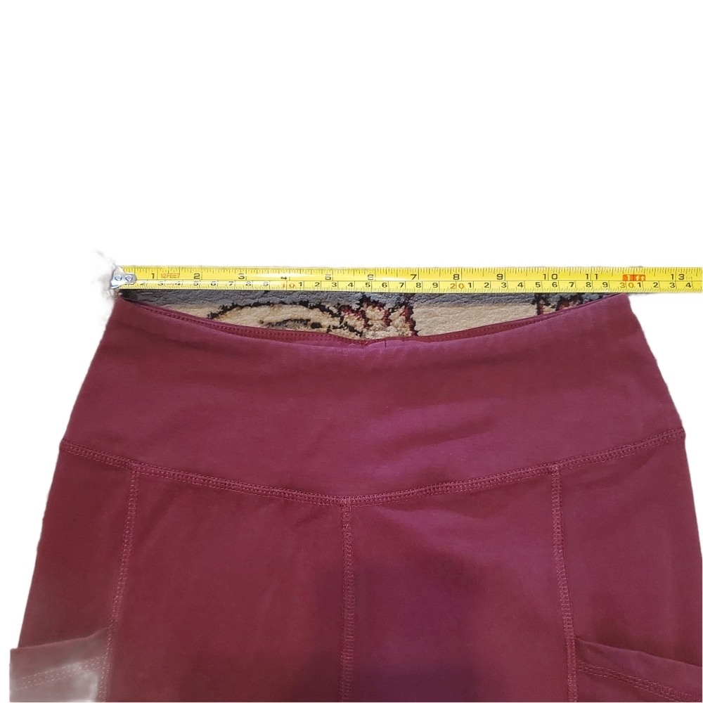 Anthropologie - Saturday Sunday Leggings Maroon Women's Size Small Red Pockets - Picture 13 of 16